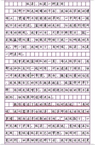 高中书信作文800字：给放弃的一封信