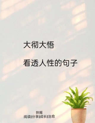 十句话简短穿透人心，十句简短却穿透人心的句子