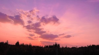 秋天的落日