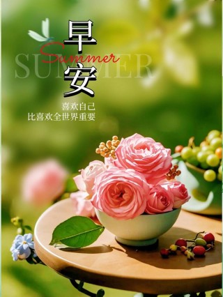 早安心语 心如花开，面带微笑，一路芬芳