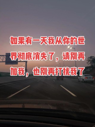 如果有一天，我不再打扰，不再烦你了，不是不爱……