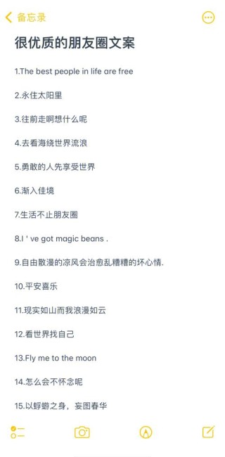 高级小众的朋友圈文案