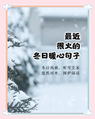 冬天发朋友圈的宝藏文案丨会幸福的，这句话说了一年又一年，冬天又来到了。