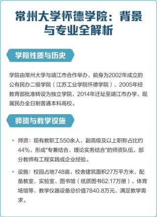 常州大学怀德学院在江苏2026各专业招生人数、录取分数线（附：招生计划表）