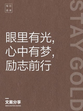 那些发着光的励志句子：即使生活低到尘埃里，梦想也要举得高高的