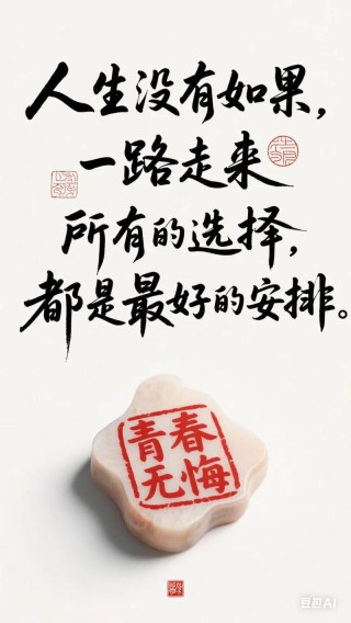 励志文案 | “人生没有如果，命运没有假设。”