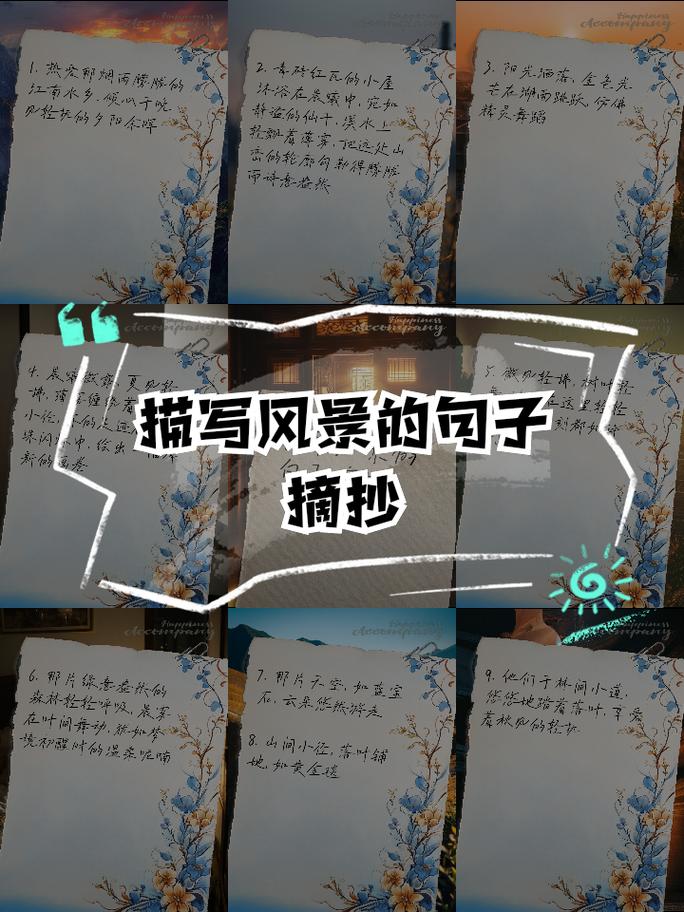 摘抄优美段落,诗意盎然的优美段落,摘抄内容,阳光洒在静谧的湖面上,波光粼粼,仿佛无数颗闪烁的星星落入凡间。微风拂过,湖面泛起层层涟漪,带着丝丝凉意。湖边的柳树轻轻摇曳,仿佛在诉说着古老的故事。此刻的宁静与美好,仿佛凝固了时间,让人沉醉其中,不愿离去。 第1张 摘抄优美段落,诗意盎然的优美段落,摘抄内容,阳光洒在静谧的湖面上,波光粼粼,仿佛无数颗闪烁的星星落入凡间。微风拂过,湖面泛起层层涟漪,带着丝丝凉意。湖边的柳树轻轻摇曳,仿佛在诉说着古老的故事。此刻的宁静与美好,仿佛凝固了时间,让人沉醉其中,不愿离去。 第1张