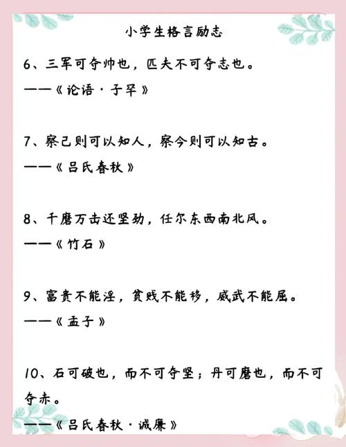 名人名言励志语录经典短句小学生，小学生励志名言经典短句，名人的力量与智慧  第1张