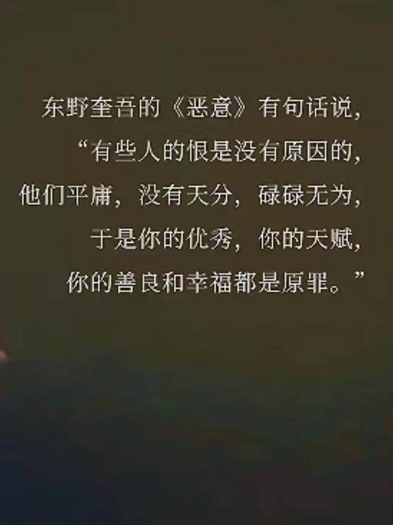《恶意》:东野圭吾,我恨你,不是你坏,是你过的比我好 第1张 《恶意》:东野圭吾,我恨你,不是你坏,是你过的比我好 第1张