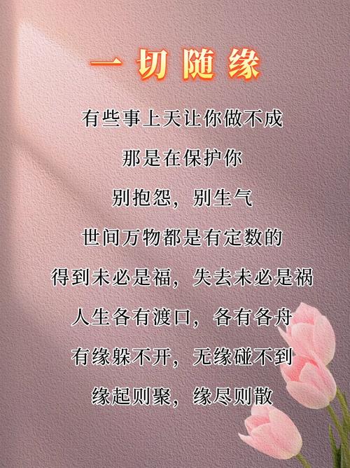 治愈心情的精美句子：凡事不必太在意，一切随缘随心  第1张