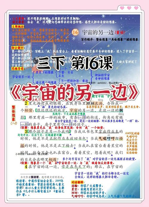 部编版三年级语文下册第16课《宇宙的另一边》知识要点+图文讲解 第1张 部编版三年级语文下册第16课《宇宙的另一边》知识要点+图文讲解 第1张