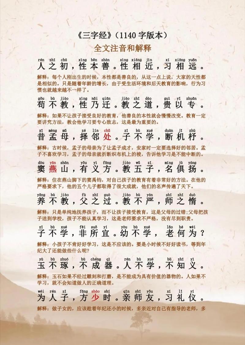 《三字经》中耳熟能详的10句话，家喻户晓，值得背诵！  第1张