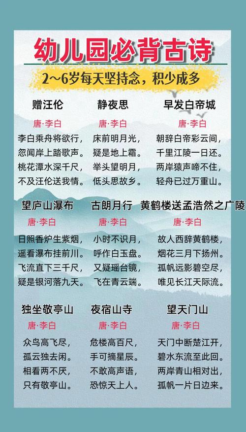 100句李白诗词，最好能背下来，让你提升一个境界！  第1张