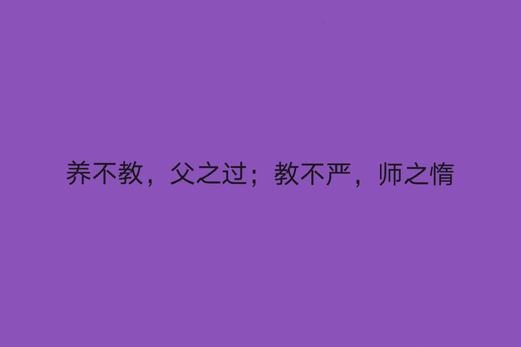 子不教父之过,教不严师之惰 第1张 子不教父之过,教不严师之惰 第1张