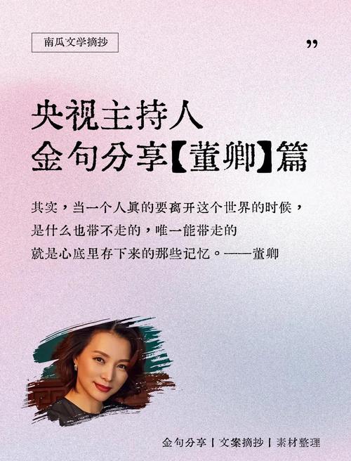 《董卿:在时光中优雅盛开》:这50个经典句子,让人百读不厌 第1张 《董卿:在时光中优雅盛开》:这50个经典句子,让人百读不厌 第1张