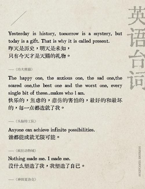 关于一些电影经典台词，文学语录，可供写作用  第1张