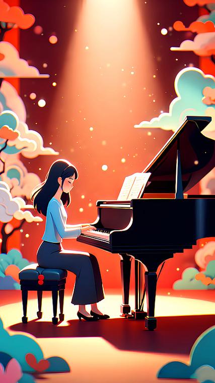 AI美图 | 钢琴女孩独奏 唯美 第1张 AI美图 | 钢琴女孩独奏 唯美 第1张