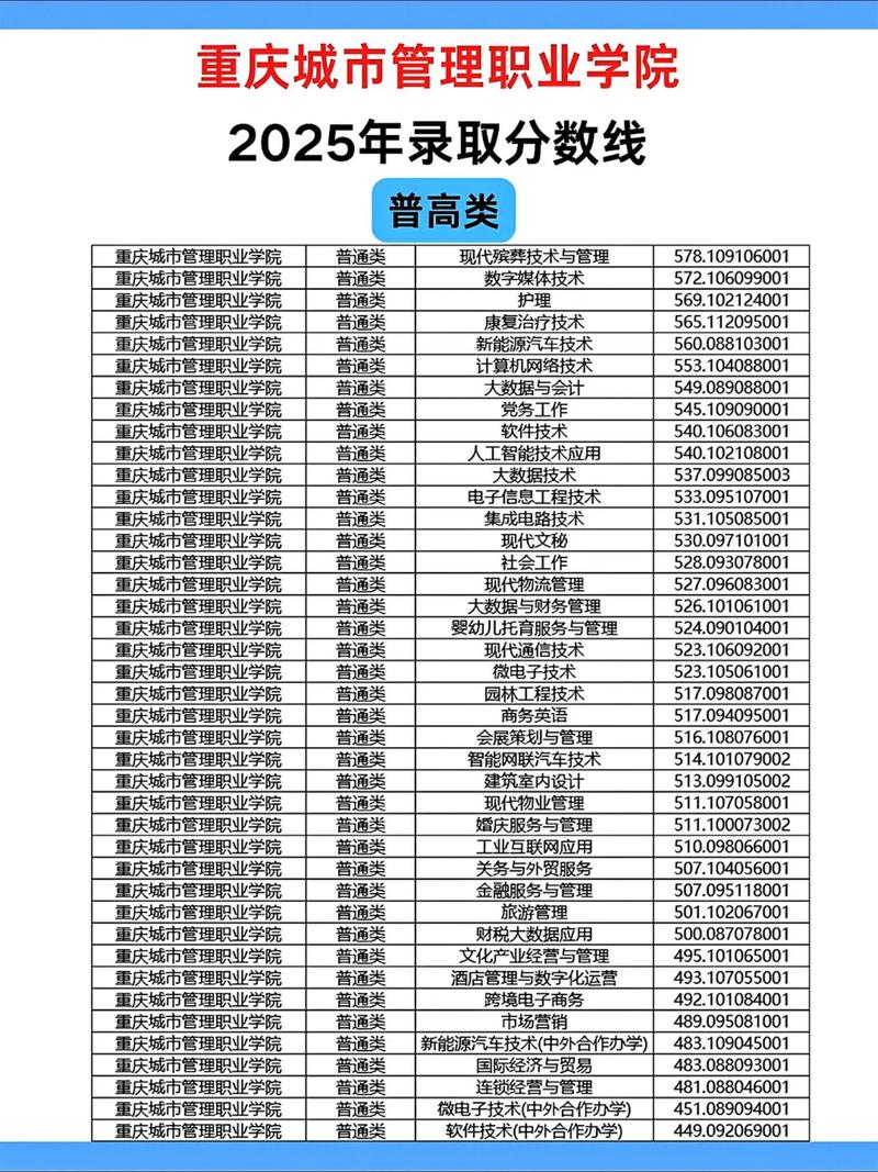 重庆城市管理职业学院2026各专业在湖南招生人数、录取分数线（附：招生计划表）  第1张