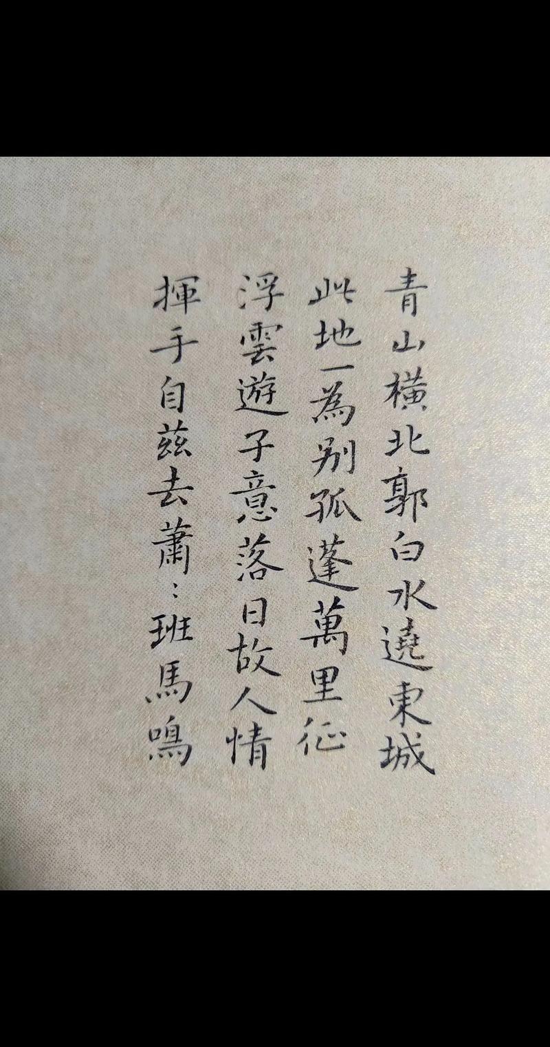 【送友人】青山横北郭，白水绕东城  第1张