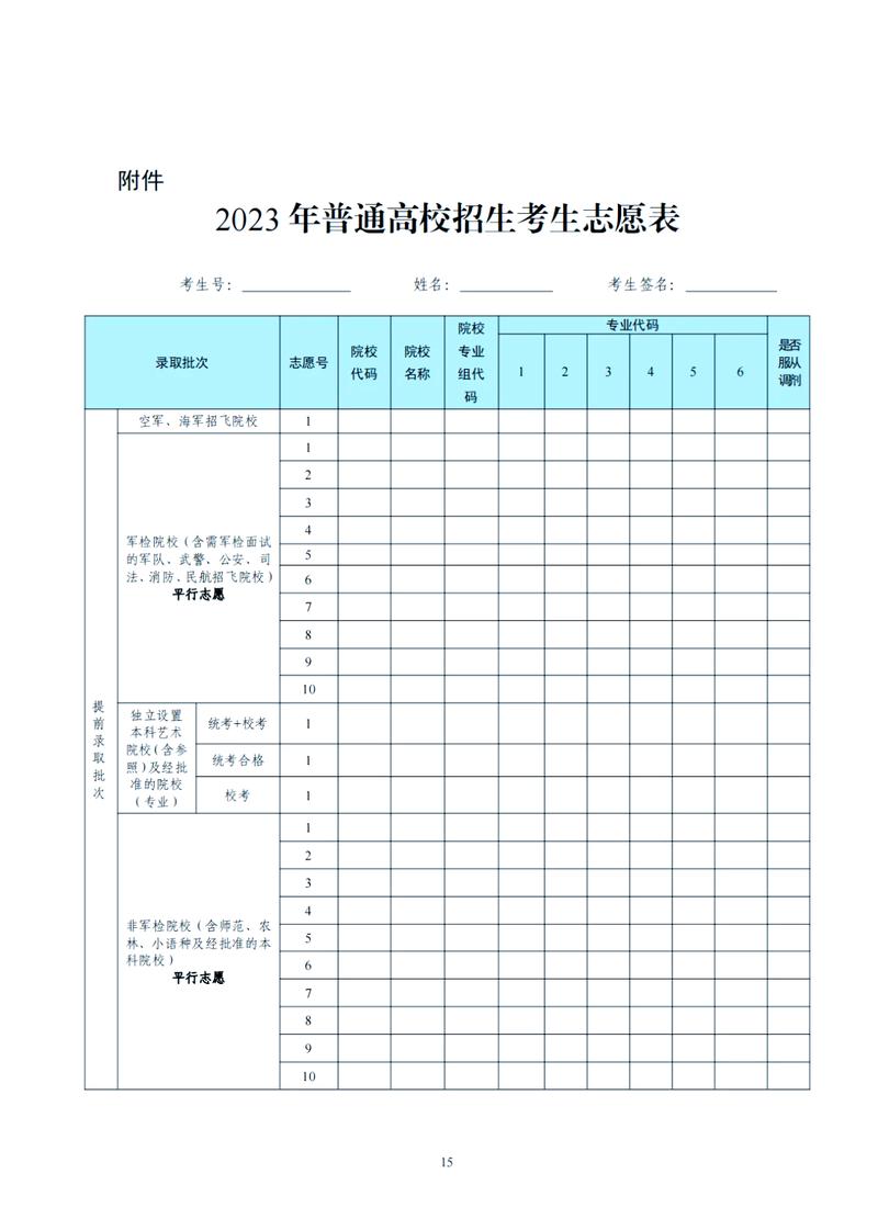 2026甘肃高考志愿填报表格模板(电子版下载) 第1张 2026甘肃高考志愿填报表格模板(电子版下载) 第1张