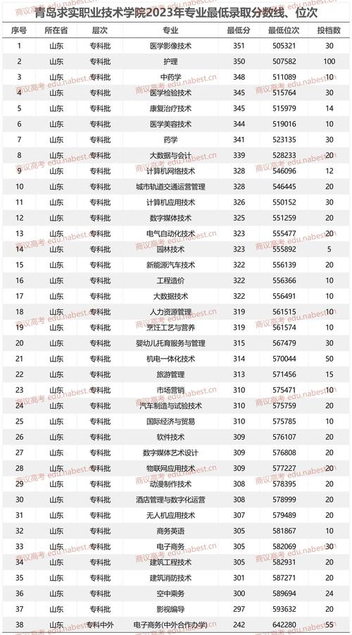 青岛求实职业技术学院2025年在浙江录取分数线是多少(2025~2023近三年分数位次) 第1张 青岛求实职业技术学院2025年在浙江录取分数线是多少(2025~2023近三年分数位次) 第1张