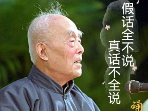 季羡林：5句经典语录；“假话全不说，真话不全说  第1张