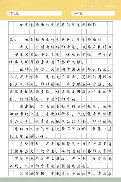 高一作文:爸爸的背影 第1张 高一作文:爸爸的背影 第1张