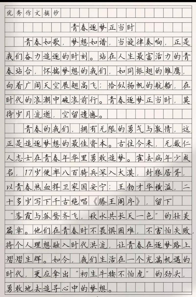 1000字高一抒情作文：为梦，泼墨挥毫  第1张
