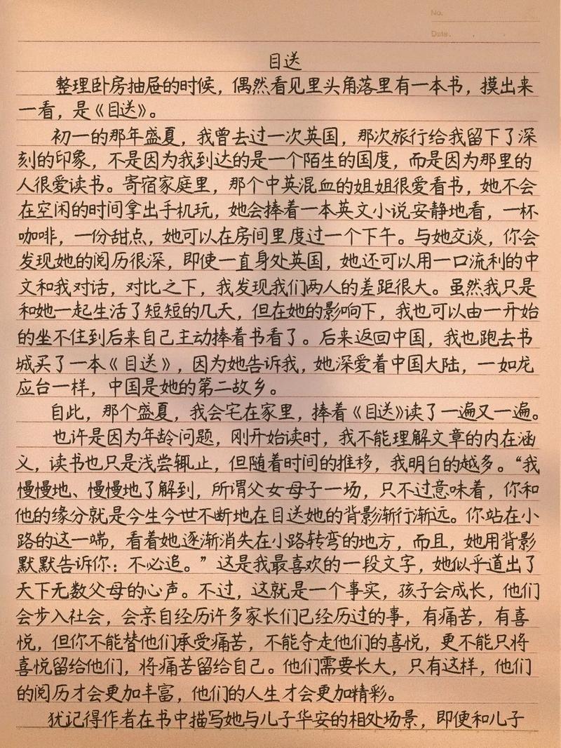 龙应台《目送》读书笔记1000字 第1张 龙应台《目送》读书笔记1000字 第1张