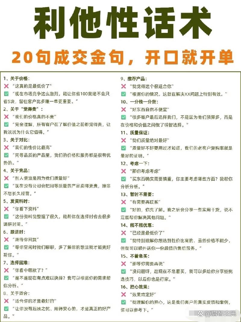 10个利他回复话术(让你变有钱) 第1张 10个利他回复话术(让你变有钱) 第1张