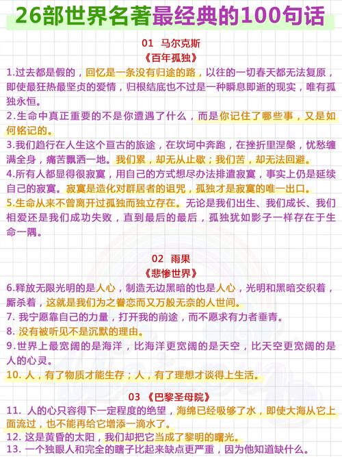 世界名著经典名言100句 第1张 世界名著经典名言100句 第1张